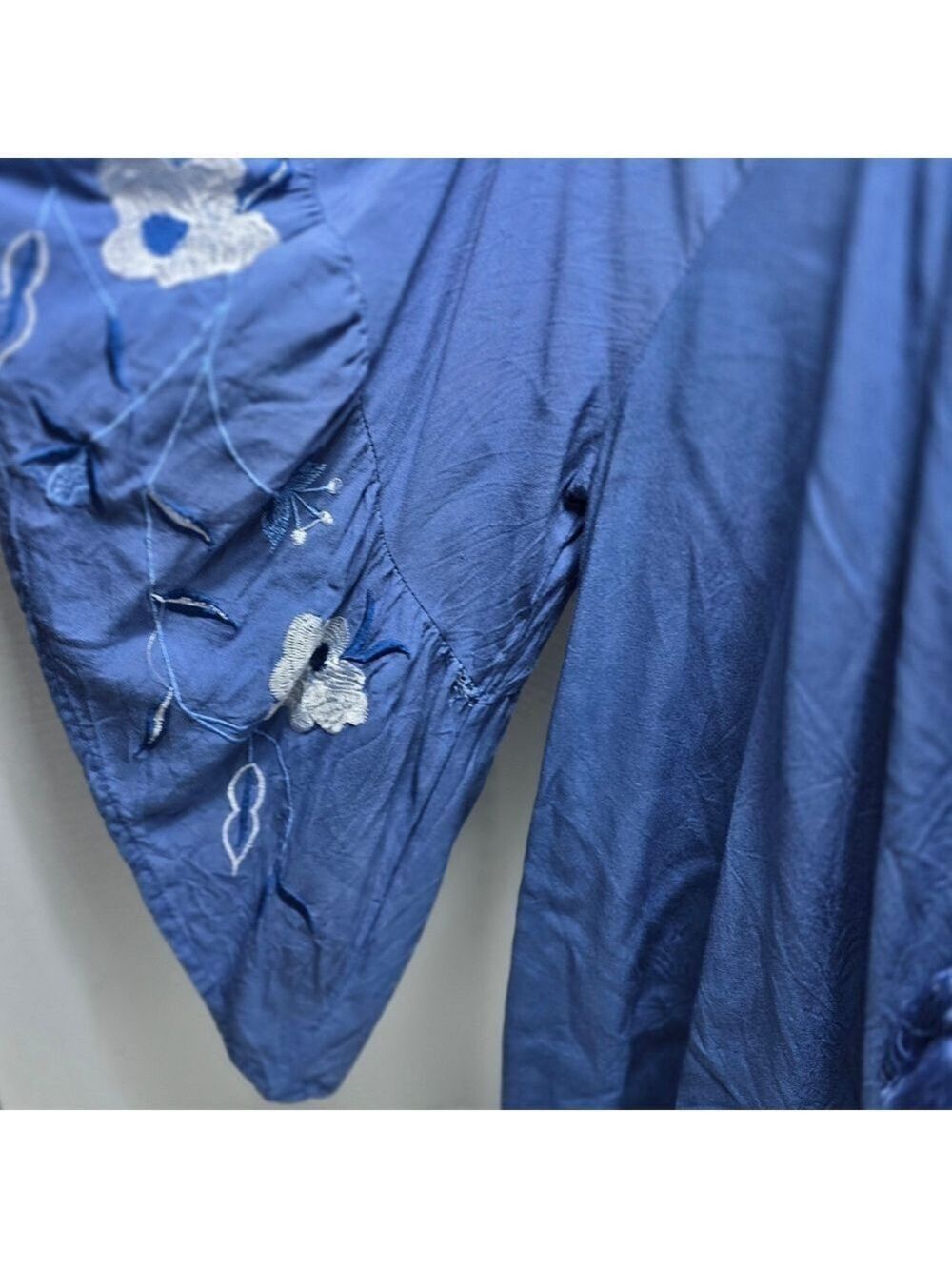 Unique Spectrum Indigo Ruffle Blouse - Picture 4 of 9